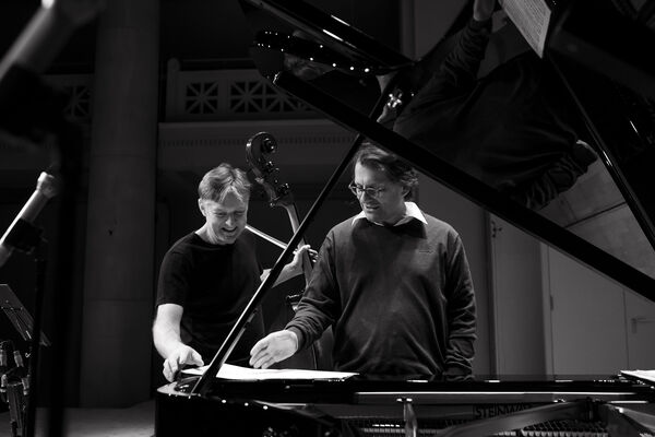 Josef Gilgenreiner und Matthias Gerstner nehmen neue CD auf.